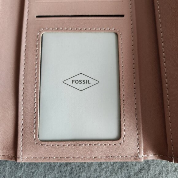 Fossil Wallet Women's Tan Yellow Faux Leather Pleather - Picture 6 of 11